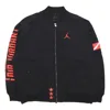 Air Jordan Stand Collar Long Sleeve Bomber Jacket 'black' In Blue