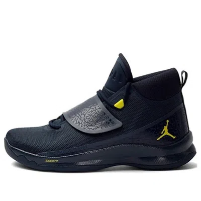 Air Jordan Super.fly 5 Po X 'navy Yellow' In Black