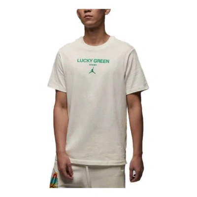 Air Jordan T-shirt 'lucky Green' In Neutral