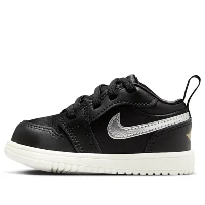 Air Jordan (td)  1 Low Alt Se 'black Metallic Silver Gold'