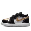 Air Jordan (td)  1 Low Alt Se 'gold Toe' In Black