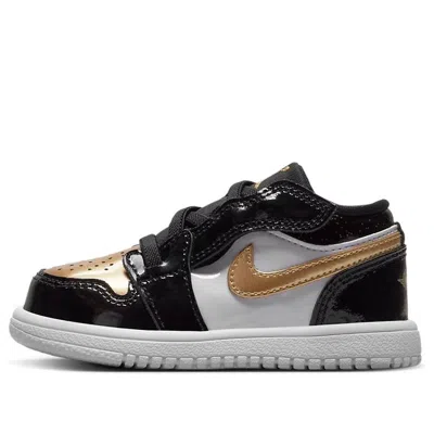 Air Jordan (td)  1 Low Alt Se 'gold Toe' In Black