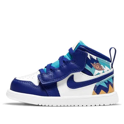 Air Jordan (td)  1 Mid Alt 'geometric Pint' In Blue