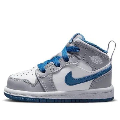 Air Jordan (td)  1 Mid 'cement True Blue'