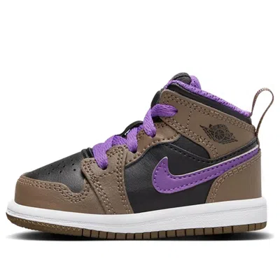 Air Jordan (td)  1 Mid 'purple Mocha' In Brown