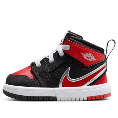 Air Jordan (td)  1 Mid Rm Easyon 'black University Red'