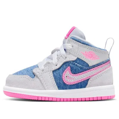 Air Jordan (td)  1 Mid Se 'denim Sequin' In Multi