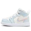 Air Jordan (td)  1 Mid Se 'glitter Swoosh' In Blue