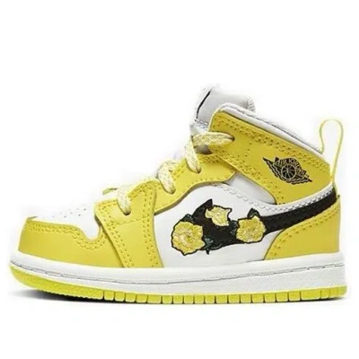 Air Jordan (td)  1 Mid Se 'rose Patch - Dynamic Yellow'