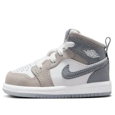 Air Jordan (td)  1 Mid Se 'white Medium Grey Cool Grey' In Gray