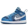 Air Jordan (td)  1 Mid 'washed Denim' In Multi
