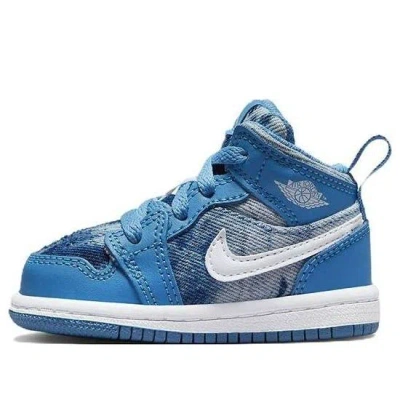 Air Jordan (td)  1 Mid 'washed Denim' In Multi