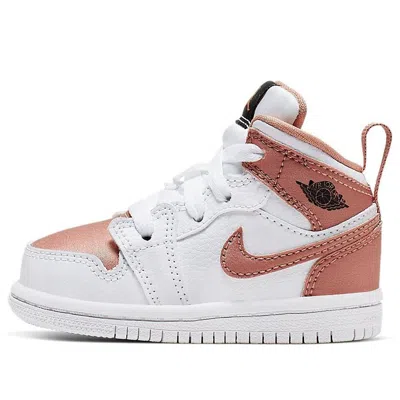 Air Jordan (td)  1 Mid 'white Rose Gold'