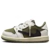 Air Jordan (td)  1 Retro Low Og Sp X Travis Scott 'medium Olive' In Green