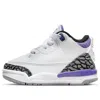 Air Jordan (td)  3 Retro 'dark Iris' In White