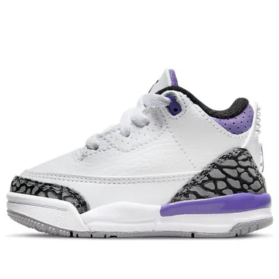 Air Jordan (td)  3 Retro 'dark Iris' In White