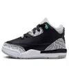 Air Jordan (td)  3 Retro 'green Glow' In Black