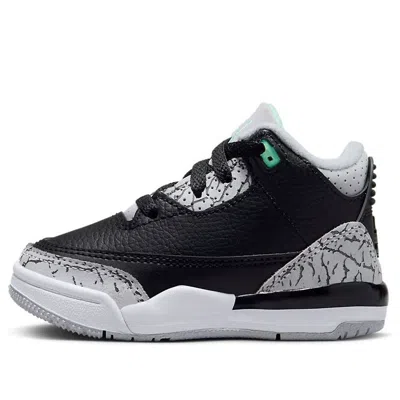 Air Jordan (td)  3 Retro 'green Glow' In Black