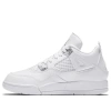 Air Jordan (td)  4 Retro 'pure Money' In White