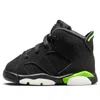 Air Jordan (td)  6 Retro 'electric Green' In Black