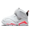 Air Jordan (td)  6 Retro Little Flex 'infrared' In White