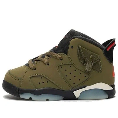 Air Jordan (td)  6 Retro X Travis Scott 'olive' In Gray