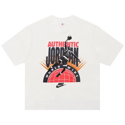 Pre-owned Air Jordan Tee 'sail/infrared' | White | Men's Size Xxl