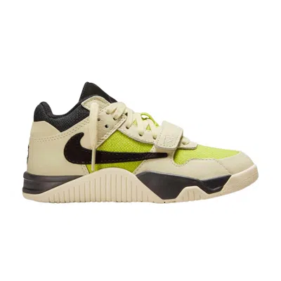 Pre-owned Air Jordan Travis Scott X Jordan Jumpman Jack Tr Ps 'bright Cactus' | Tan | Kid's Size 13 In Brown