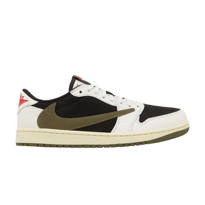 Pre-owned Air Jordan Travis Scott X Wmns  1 Retro Low Og Sp 'olive' In Green