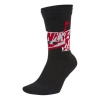 Air Jordan Wear-resistant Breathable Soft Sports Basketball One Pair Black Socks
