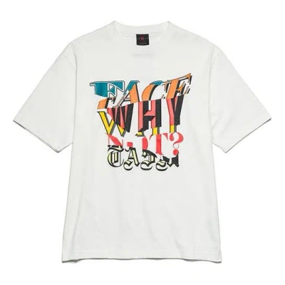 Air Jordan 'why Not?' X Facetasm Print Casual Sports Short Sleeve White