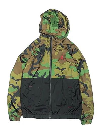 Pre-owned Air Jordan Kids' Windbreaker Jacket In Green