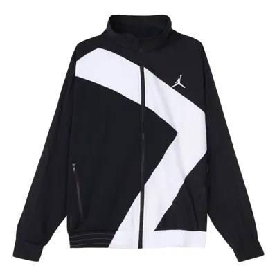 Air Jordan Wings Diamond Retro Sports Running Training Stand Collar Jacket Black