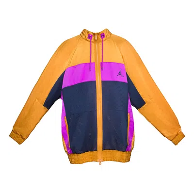 Air Jordan Wings Suit Jacket Obsidian/ Desert Ochre/vivid Purple In Multi