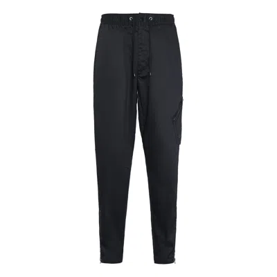 Air Jordan Wings Utility Zipper Sports Long Pants Black In Burgundy