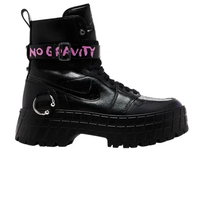 Pre-owned Air Jordan Wmns  1 High Brooklyn 'no Gravity' In Black