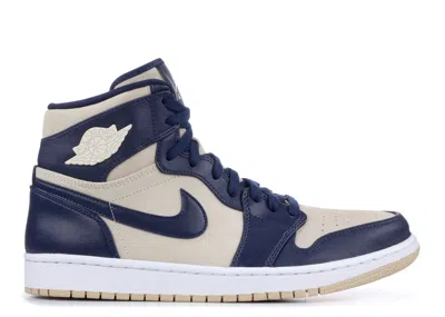 Air Jordan Wmns  1 High 'navy Cream' In Blue