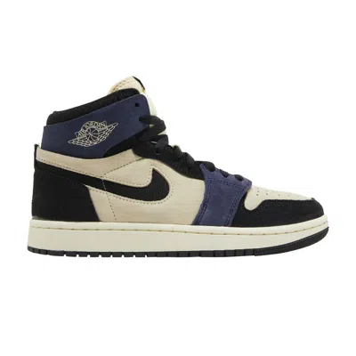 Pre-owned Air Jordan Wmns  1 High Zoom Comfort 2 'blackened Blue' In Cream