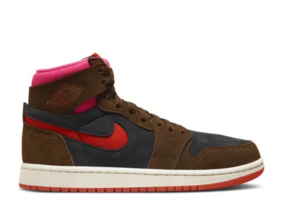 Air Jordan Wmns  1 High Zoom Comfort 2 'cacao Wow Picante Red' In Brown