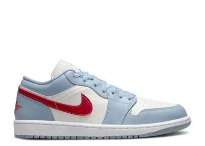 Air Jordan Wmns  1 Low 'blue Whisper Dune Red' In White
