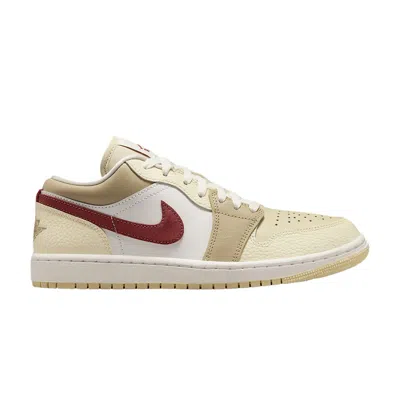 Pre-owned Air Jordan Wmns  1 Low 'desert Khaki Red Sepia' | Cream | Women's Size 11.5 In White