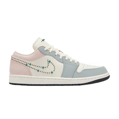 Pre-owned Air Jordan Wmns  1 Low 'gem Studded Swoosh' | Cream | Women's Size 10