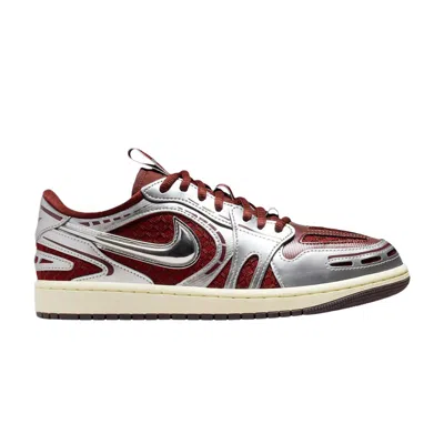 Pre-owned Air Jordan Wmns  1 Low Method Of Make V3 'dark Team Red Metallic Silver' | Women's Size 6.5