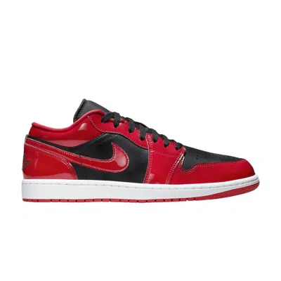Pre-owned Air Jordan Wmns  1 Low 'patent Varsity Red Black' | Women's Size 9