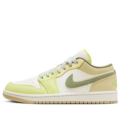 Air Jordan (wmns)  1 Low 'sail Oil Green Light Lemon' In Yellow