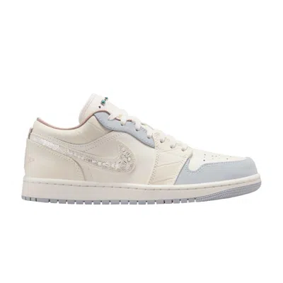 Pre-owned Air Jordan Wmns  1 Low 'sail Soft Pearl Sequins' | Cream | Women's Size 5.5 In White
