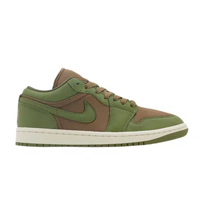 Pre-owned Air Jordan Wmns  1 Low Se 'olive Brown Kelp' In Green