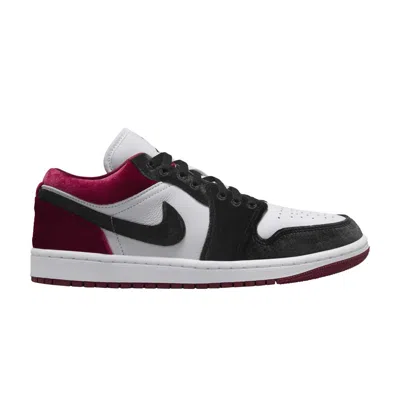 Pre-owned Air Jordan Wmns  1 Low Se 'velvet Black Toe' In White