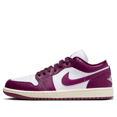 Air Jordan (wmns)  1 Low 'white Fireberry' In Purple