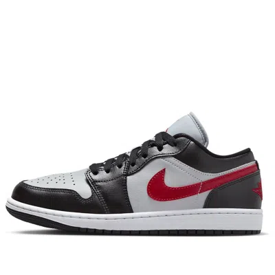 Air Jordan (wmns)  1 Low 'wolf Grey Gym Red' In Black